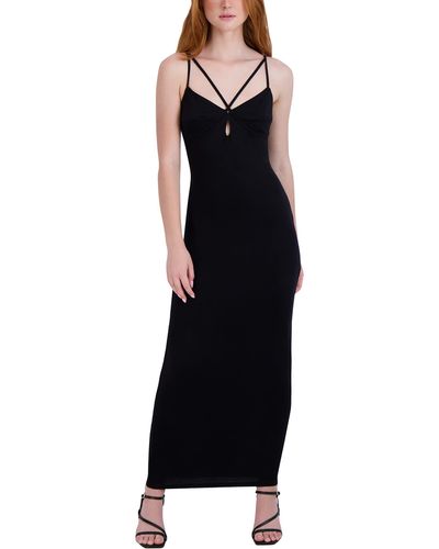 BCBGeneration V Neck Multi Strap Maxi Dress - Black