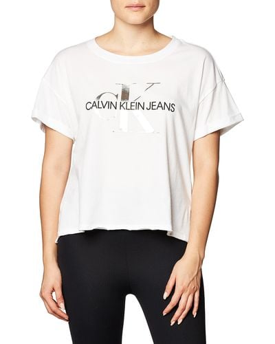 Calvin Klein Short Sleeve Logo T-shirt - White
