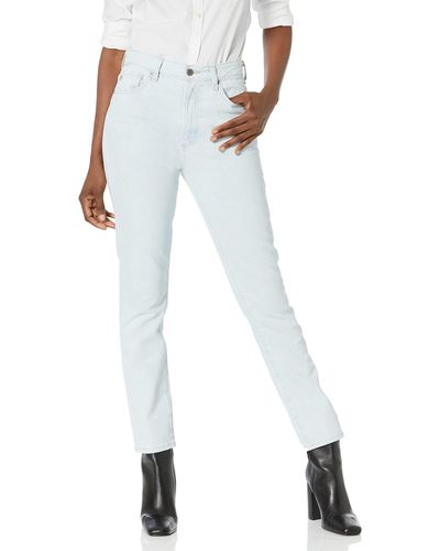 AG Jeans Alexxis Vintage High Rise Straight Slim Jean - White