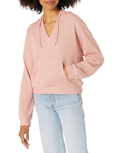 BCBGeneration Relaxed Tunic Hoodie With Drawstring - Multicolor