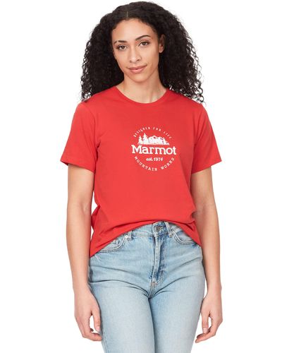 Marmot Culebra Peak Short Sleeve Tee Shirt - Red