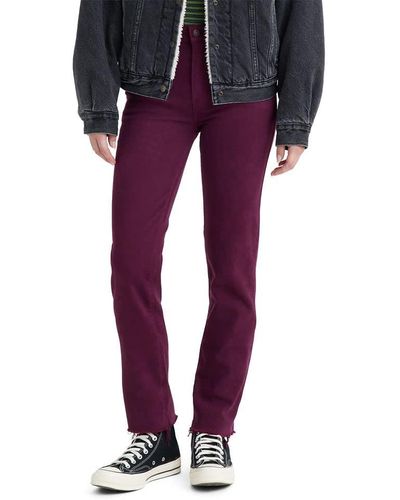 Levi's 724 High Rise Straight Jeans, - Purple