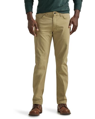 Lee Jeans Extreme Motion 5-pocket Synthetic Straight Pant - Natural