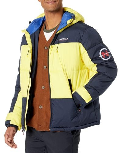 Nautica Competition Sustainably Crafted Tempasphere Colorblock Parka - Blue