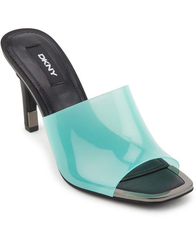 DKNY Footwear Open Toe Fashion Pump Heel Sandal,beach - Blue