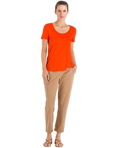 Hanro Easy Wear Short Sleeve Shirt - Orange