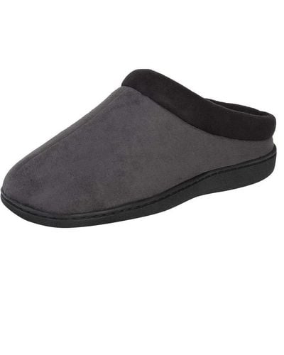 Hanes S Memory Foam Indoor Outdoor Clog Slipper Shoe With Fresh Iq - Black