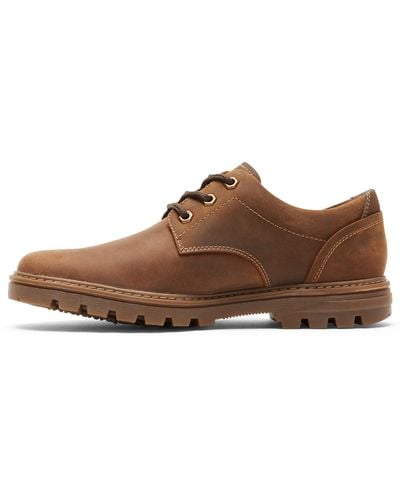 Rockport , Weather Or Not Waterproof Plain Toe Oxford Tan 7 W - Brown