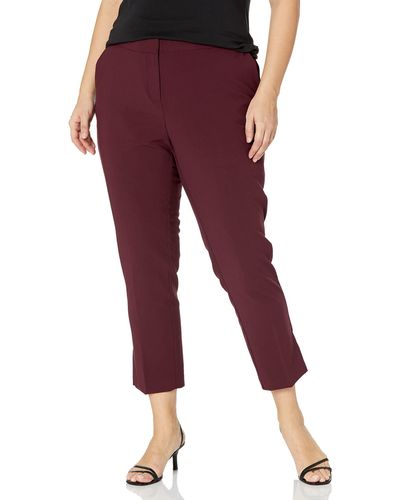 Calvin Klein Plus Breathable Everyday Luxe Stretch Comfortable Pant - Red