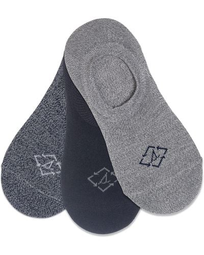 Sperry Top-Sider Ultra Low Show Liner Socks-3 Pair Pack-knit-in Logo And Non-slip Heel Gripper - Blue