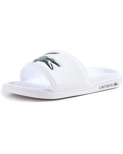 Lacoste Croco Slide Sandal - White