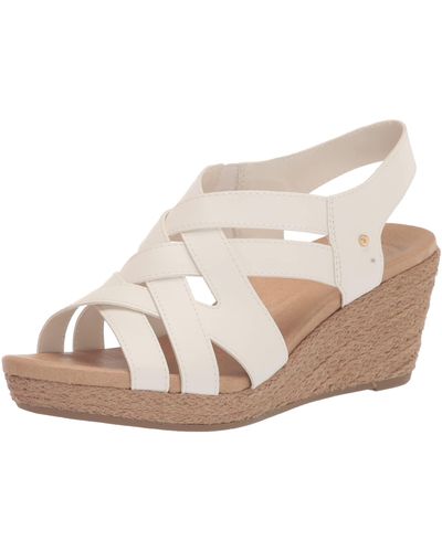 Dr. Scholls Everlasting Espadrille Platform Wedge Sandal,white Smooth,10