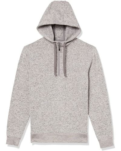 Goodthreads Sweater-knit Fleece Long-sleeve Half-zip Hoodie - Gray