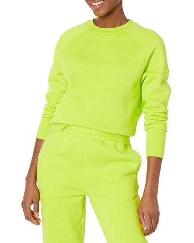 Amazon Essentials Langärmliges Sweatshirt mit Rundhalsausschnitt und lockerer Passform - Grün