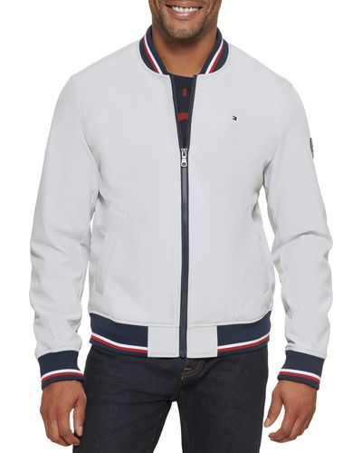 Tommy Hilfiger Lightweight Varsity Rib Knit Bomber Jacket - Meerkleurig