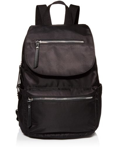 Madden Girl Mg Nylon Flap Backpack - Black