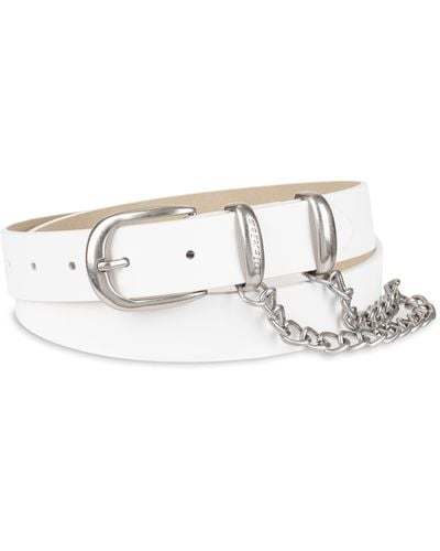 Dickies Leather Casual Belt - White