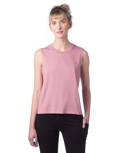 Alternative Apparel Go-to Cropped Muscle Tank - Pink