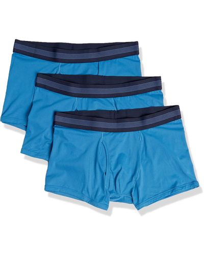 Goodthreads 3-Pack Lightweight Performance Knit Trunk Trunks-Underwear - Azul