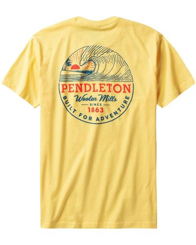Pendleton Short Sleeve Adventure Wave Graphic Tee - Yellow