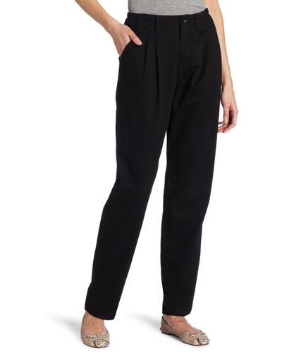 Lee Jeans Relaxed Fit Side Elastic Pleated Pant - Black