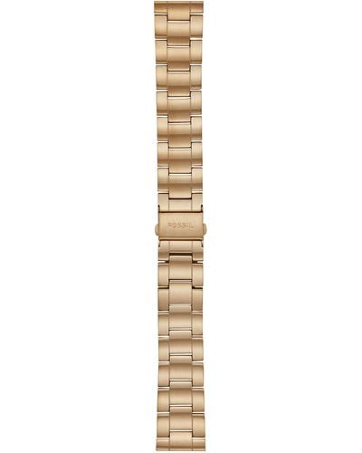Fossil All-gender 22mm Stainless Steel Interchangeable Watch Band Strap - Metallic