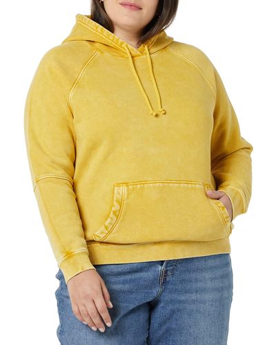 Goodthreads Heritage Fleece Long Sleeve Hoodie Sweatshirt - Yellow