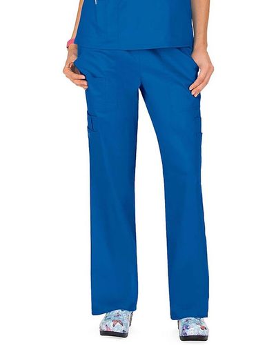 CHEROKEE Scrubs Pant Workwear Core Stretch Mid Rise Pull-on Cargo 4005 - Blue