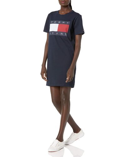 Tommy Hilfiger Womens Graphic T-shirt Casual Dress - Gray