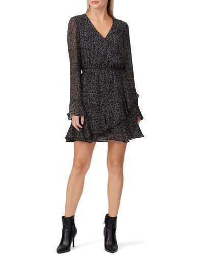 Cupcakes And Cashmere Rent The Runway Pre-loved Printed Amity Dress - Black