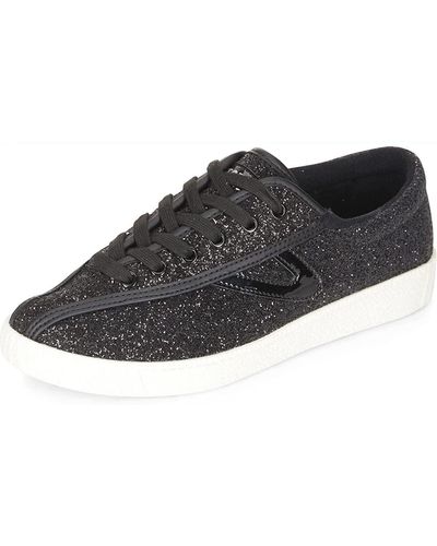 Tretorn Nylite Sparkle Canvas Sneakers For Everyday Walking Comfort - Black