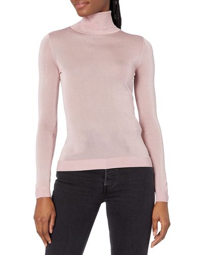 Guess Long Sleeve Cathy Turtleneck Sweater - Pink