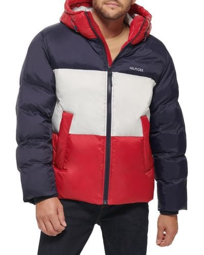 Tommy Hilfiger Relaxed Quilted Puffer Jacket - Red