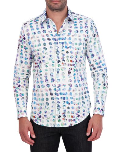 Robert Graham Flashback Woven Long-sleeve Button-down Shirt - Blue