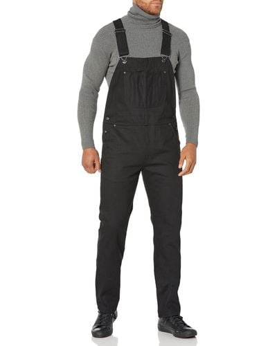 Naked & Famous Weird Guy Overalls-solid Black Selvedge - Gray