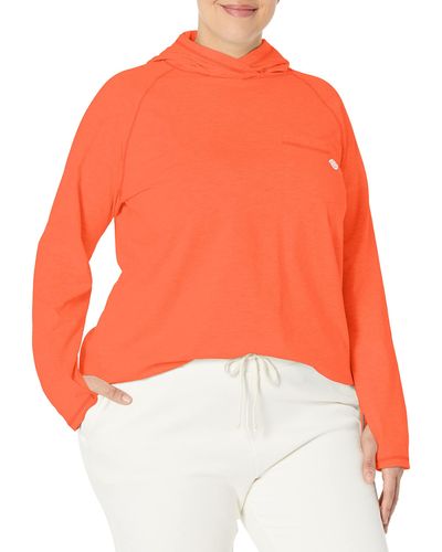 Dickies Size Plus Temp-iq Performance Sun Shirt - Orange
