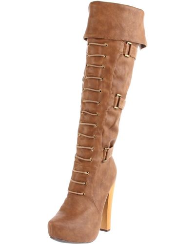 N.y.l.a. Kaylani Knee-high Boot,tan,7.5 M Us - Brown