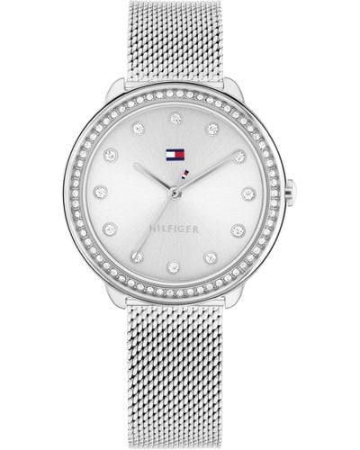 Tommy Hilfiger 3h Quartz - Stainless Steel Wristwatch - Water Resistant Up To 3 Atm/30 Meters - Premium Fashion Timepiece For All Occasions - White