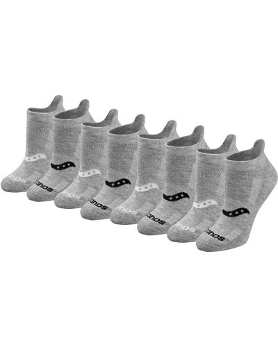 Saucony Multipack Performance Heel Tab Athletic Socks - Metallic