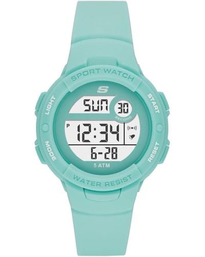 Skechers Crenshaw Silicone Digital Watch - Blue