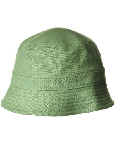 Lacoste Solid Little Croc Pique Bucket Hat - Green
