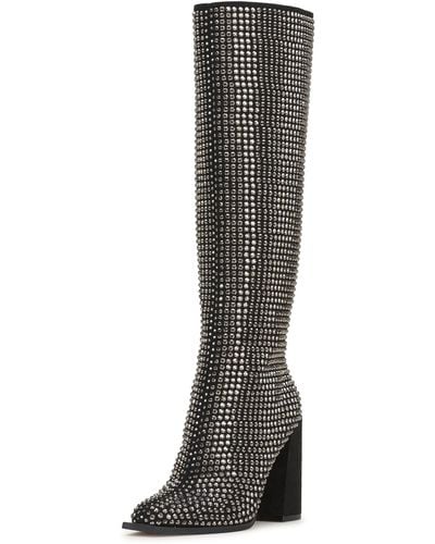 Jessica Simpson Lovelly Embellished Over The Knee Boot High - Black