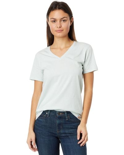 Carhartt Relaxed Fit Lightweight Short Sleeve V-neck T-shirt - White