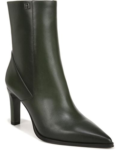 Franco Sarto S Appia Pointed Toe Dress Bootie Cypress Green Leather 9 M