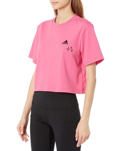 up | Short-sleeve Lyst 77% Women | adidas tops for Sale to off Online