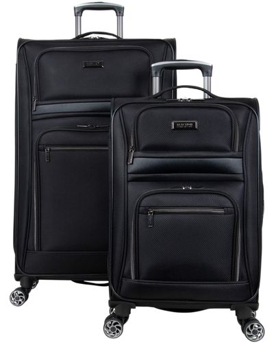 Kenneth Cole Rugged Roamer Lightweight Softside Expandable 8-wheel Spinner Luggage - Black
