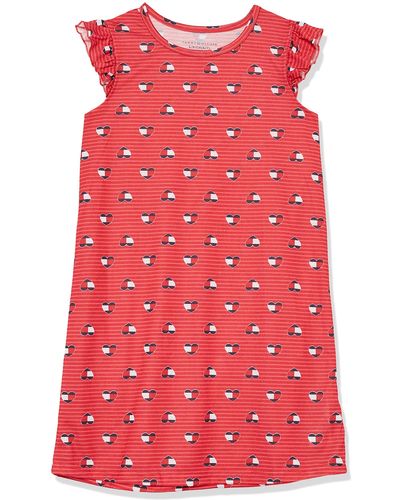 Tommy Hilfiger Womens Nightgown Sleepwear Dress Pajama Set - Red