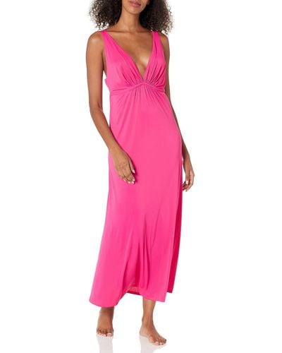 Natori Gown Length: 52",fiesta Pink,large