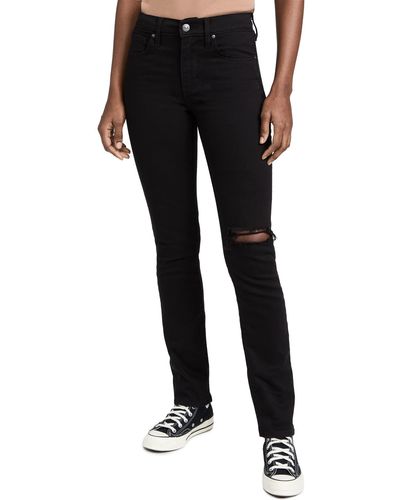 Levi's Premium 724 High Rise Straight Jeans - Black