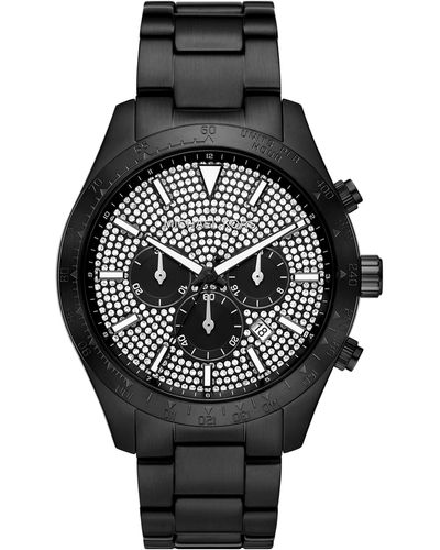Michael Kors Kyle Quartz Watch With Stainless Steel Strap - Black